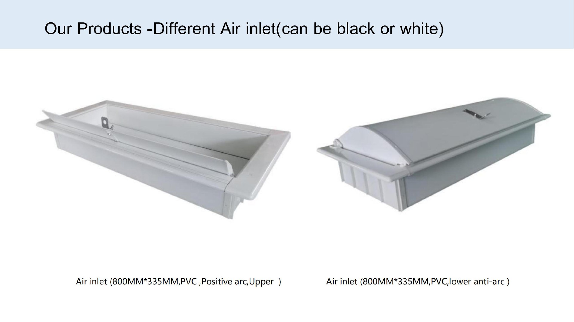 Different Air inlet(can be black or white)